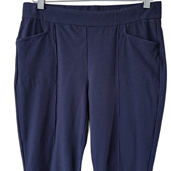EILEEN FISHER Navy System Washable Stretch Crepe Pocket Ankle Pant Small Petite - Picture 5 of 7